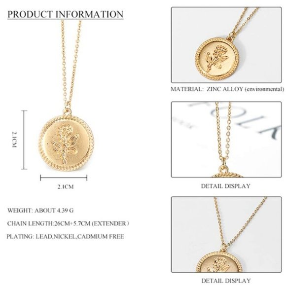 Rose Pendant Necklace - Picture 4 of 7